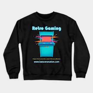 Retro Gamer Logo 18 by Batocera Nation Crewneck Sweatshirt